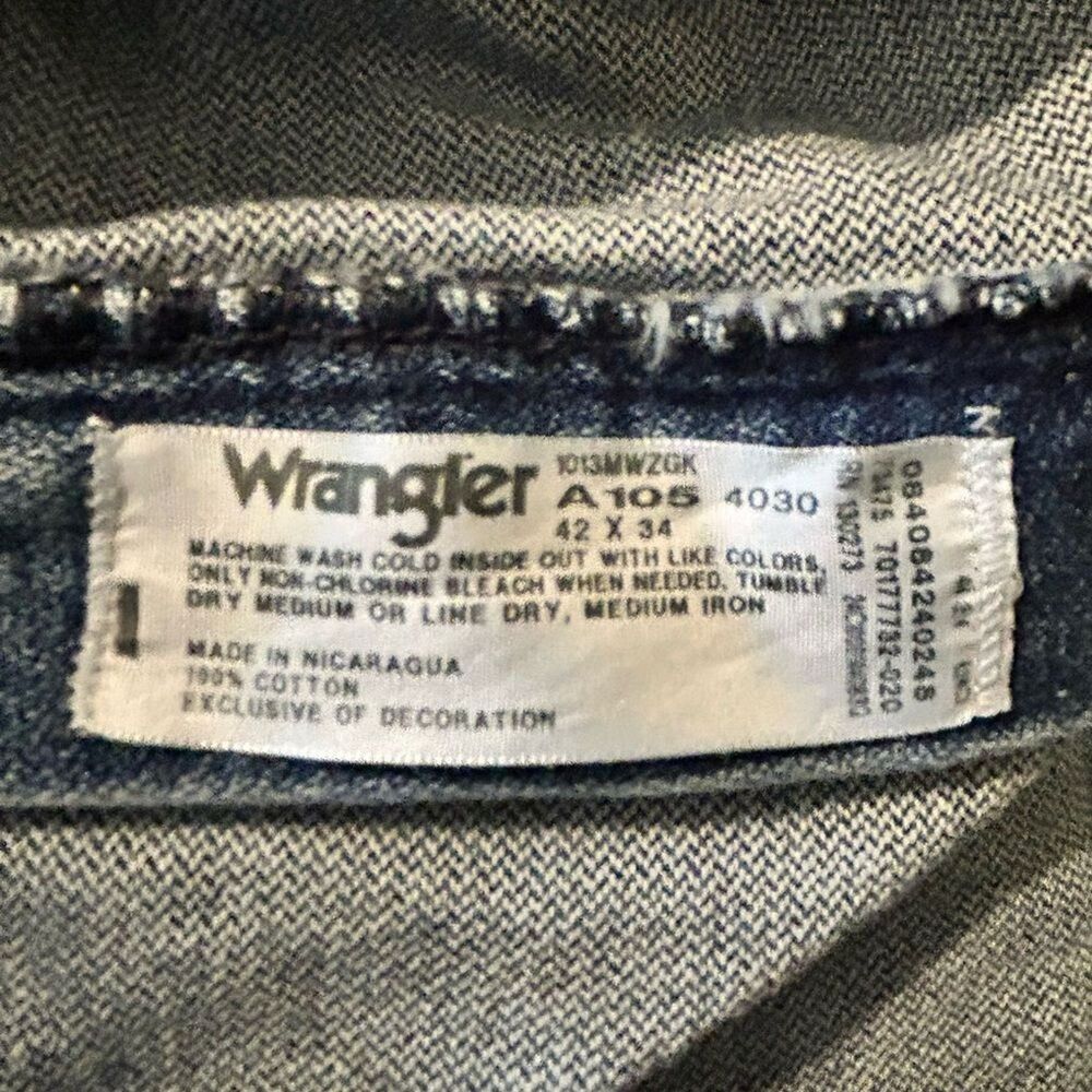Wrangler Men's 42x34 Straight Leg Jeans Work Casual Cowboy
